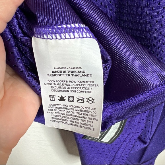 Nike Vapor Varsity Purple V-Neck Short Sleeve Football Practice Jersey Top Sz L - Picture 13 of 13